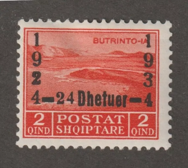 Albania 1934 #262 Lake Butrinto (overprinted) 10th Anniv. of Constitution - MH