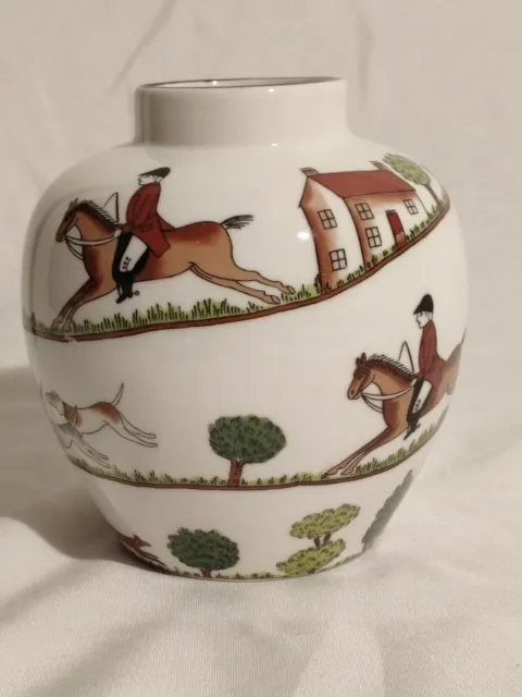 Crown Staffordshire Jagdszenenglas/Topf/Vase