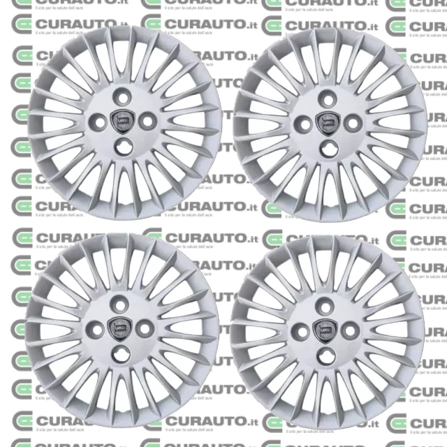 Set Di 4 Copricerchi Serie 4 Borchie Per Lancia Ypsilon 2003+ - Stile Originale!