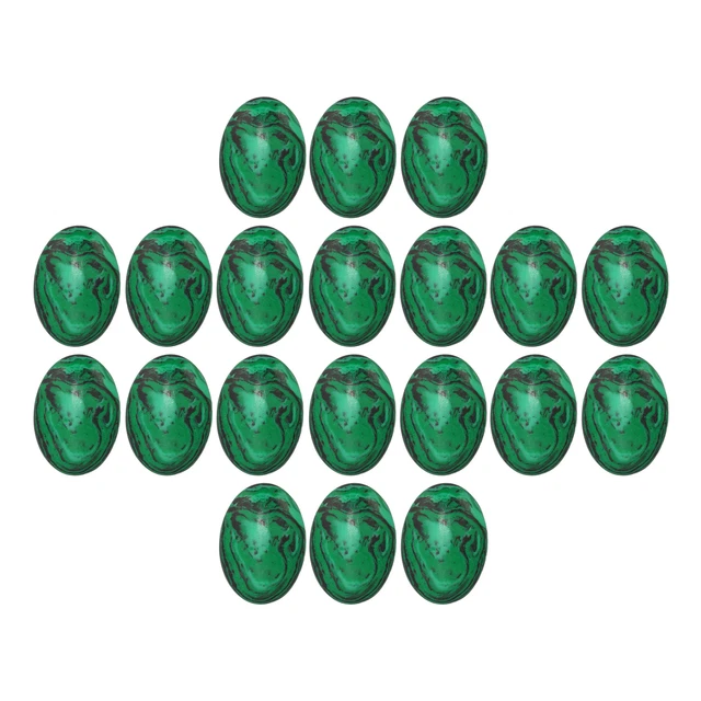 Malachite En Forme 'œuf Pierre De Palmier Ovale 20 Pièces Pour Les