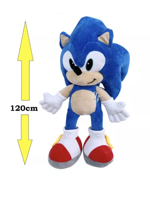 Sonic Peluche 120cm Gigante The Hedgehog Riccio Blu Originale Ragazzi Bambini 0+