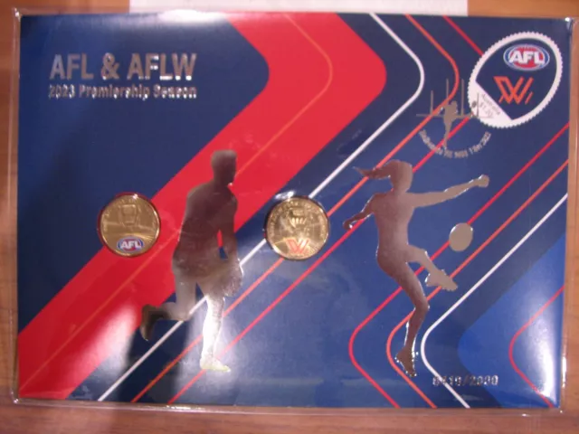 2023 AFL & AFLW Premiership Season Limited-Edition PNC, double coin.