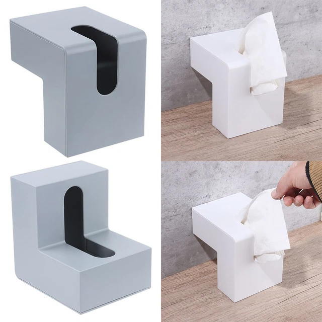 Organizador de papel de bombeo ángulo recto caja de pañuelos de papel soporte de papel de escritorio