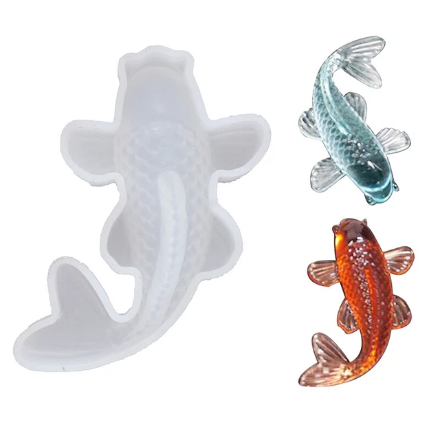 3D Lucky Koi Fish Silicone Mold DIY Resin Casting Art Jewelry Making Craft Ep DL