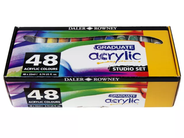 DALER ROWNEY ARTISTS GRADUATE ACRYL FARBEN STUDIO SET 48x22ml FARBRÖHREN