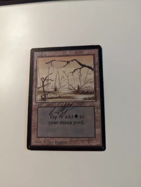 Swamp BETA signée Carte Magic Mtg Marais