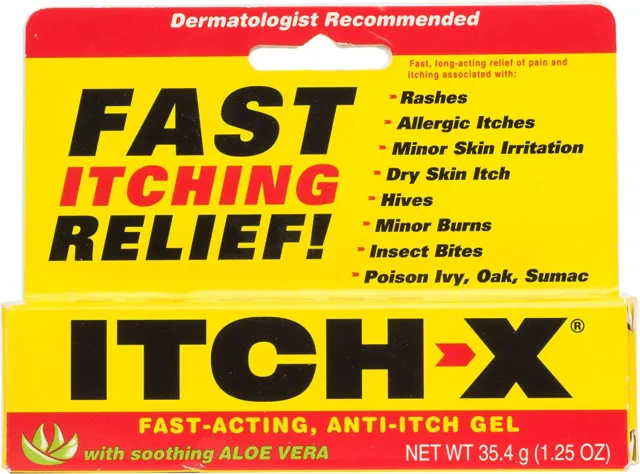 Gel antipicazón de acción rápida Itch-X 1,25 onzas con aloe vera (erupciones cutáneas secas)