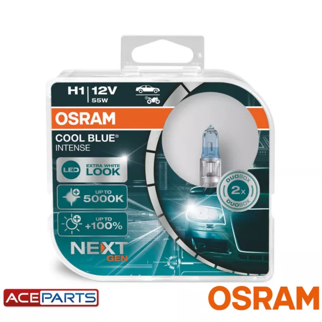 OSRAM Cool Blue Intense Next Gen H1 Headlight Bulbs (Twin) 64150CBN-HCB 5000K