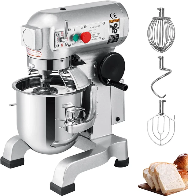 Happybuy Commercial Food Mixer 30Qt 1100W 3 Speeds Adjustable 105/180/408 RPM He