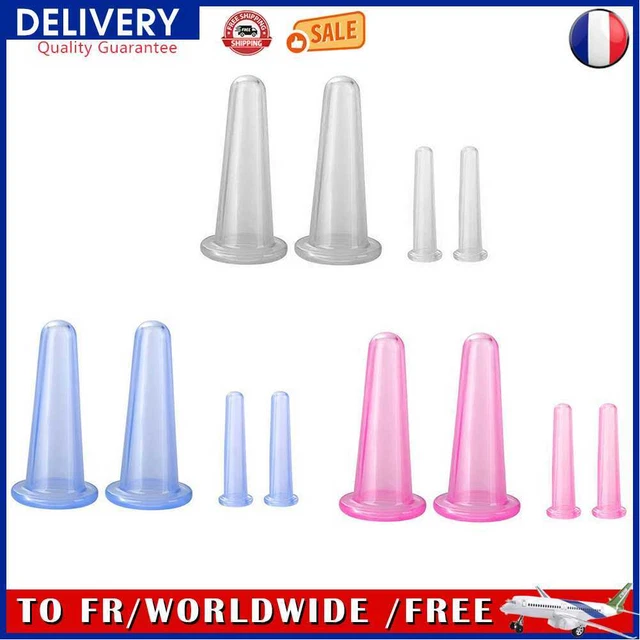 4Pcs Massage Cupping Household Massager Silicone Anti-wrinkle for Body Neck Face