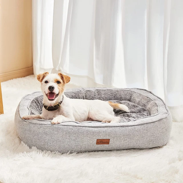 Small Dog Beds for Small Medium Dogs - Washable Puppy Bed - Calming Cudd