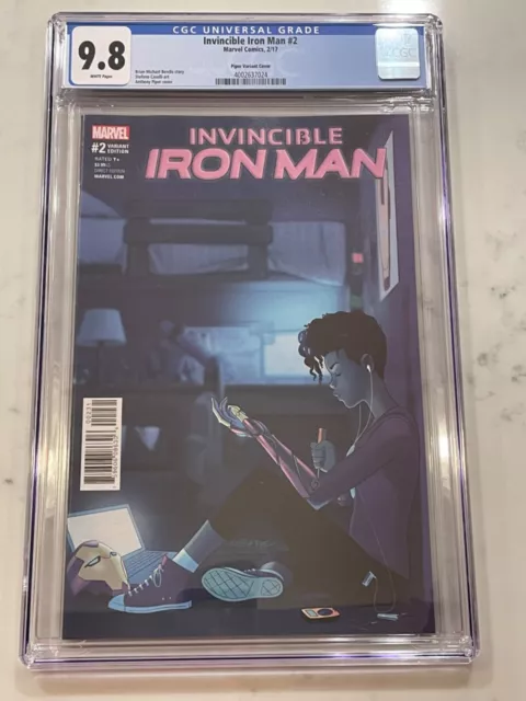 Invincible Iron Man #2 1:25 Piper Variant CGC 9.8 Riri Williams Disney+ MCU