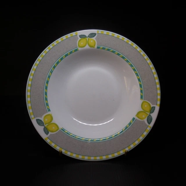 Lot De 5 Assiettes Creuses En Porcelaine Chriss G. Collection - Diamètre 20 Cm, Motif Végétal Blanc