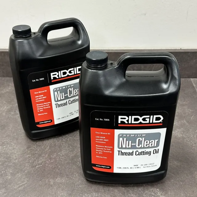 2-Pack! RIDGID 70835 Thread Cutting Oil, 1 Gallon of Nu-Clear Pipe Threading Oil