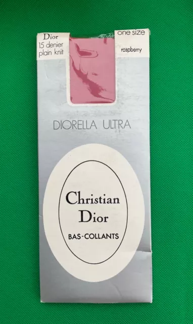 Vintage 80's Christian DIOR vintage DIORELLA ULTRA 15 Denier tights RASPBERRY