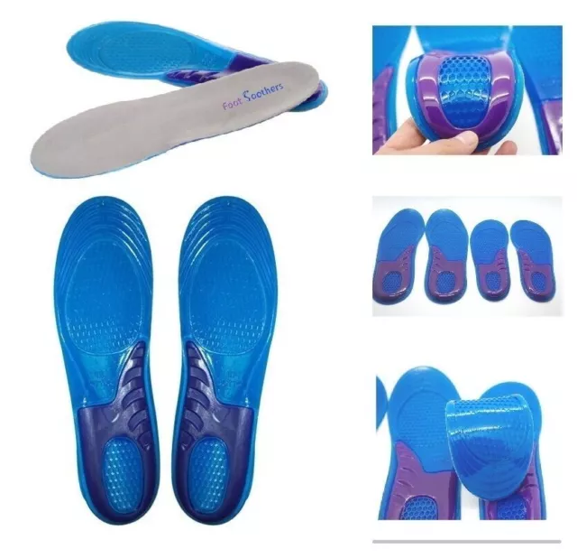 Work Boots Gel Insoles Shoe Inserts Orthotic Arch Support Pads Massaging Feet