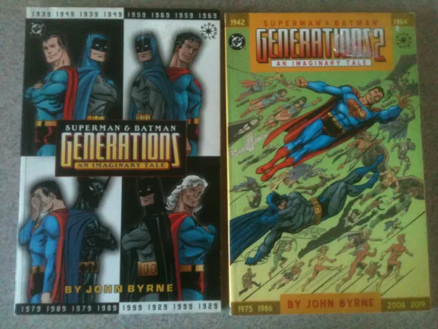 Superman & Batman: Generations vol 1 & 2 TPB Lot (DC) John Byrne, Imaginary Tale