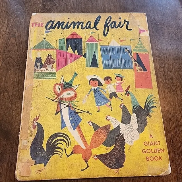 THE ANIMAL BOOK 1952 Giant Golden Book Alice & Martin Provensen Hardcover Damage