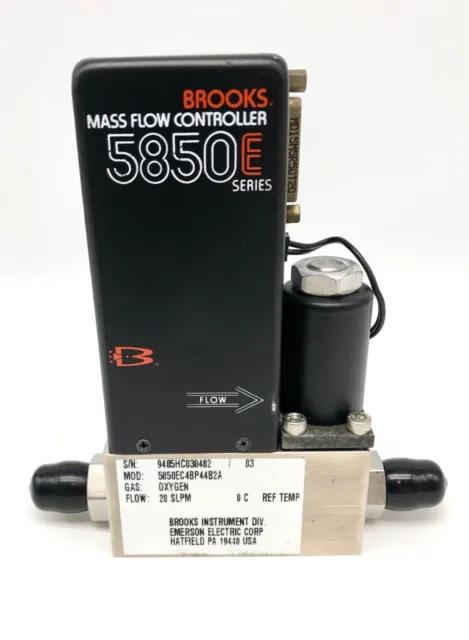 Brooks Instrument 5850E Mass Flow Controller O2 Gas 20 SLPM 5850EC4BP44B2A