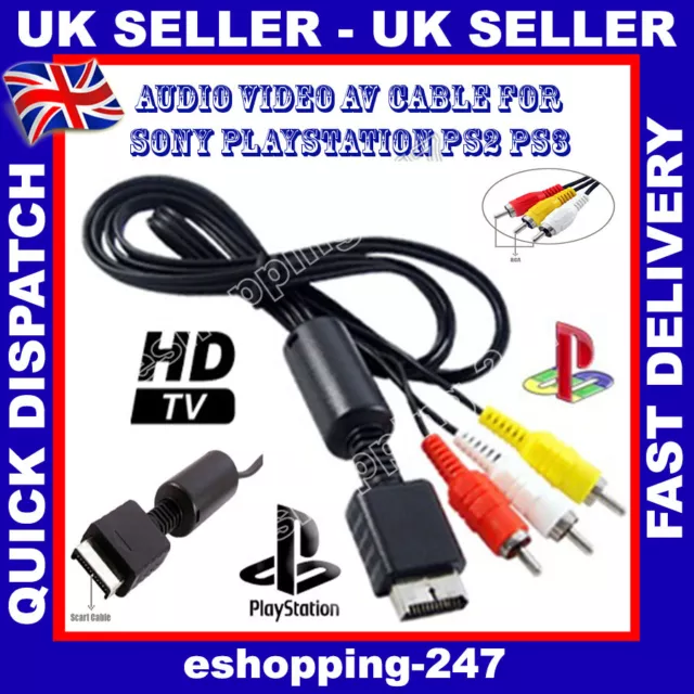 New Phono HD Audio Video AV To HDTV TV Cable Converter for Playstation 2 3 PS1
