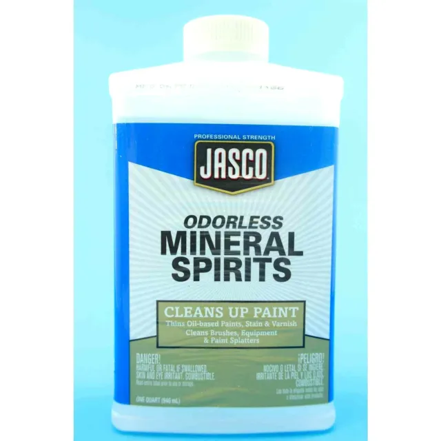 Jasco Odorless Mineral Spirits • Cleans Up/Thins Paint, Stain, Varnish, Brushes