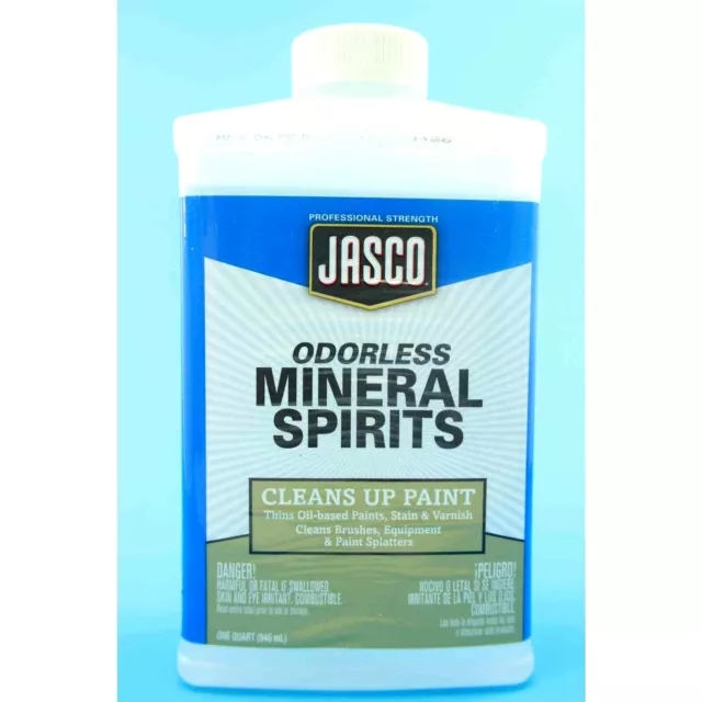 Jasco Odorless Mineral Spirits • Cleans Up/Thins Paint, Stain, Varnish, Brushes