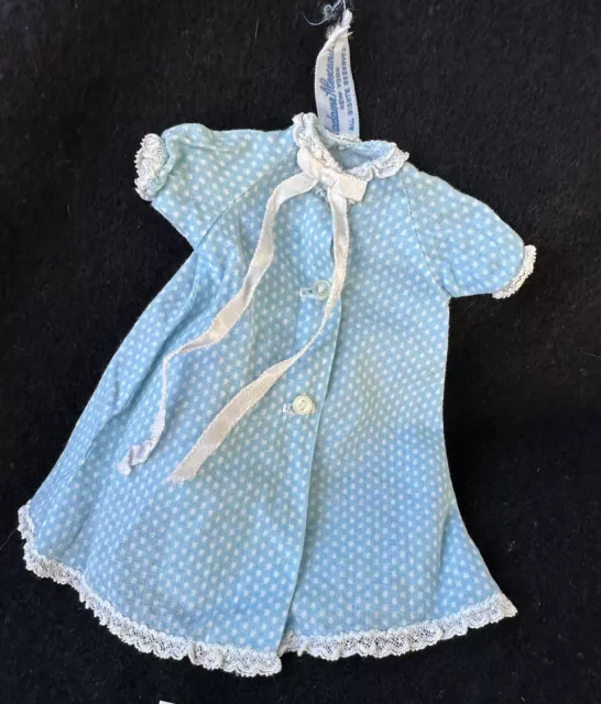 1962 Day Gown Robe Little Genius 8” Madame Alexander Kins Doll Blue Woven Tag B