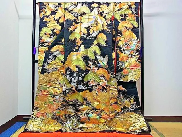 Japanese Kimono Uchikake Wedding Pure Silk japan 1547