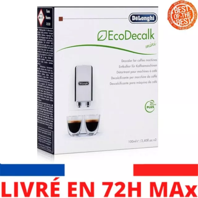 Pack de 2 Détartrant DeLonghi EcoDecalk 200 ml pour machine a cafe DLSC202