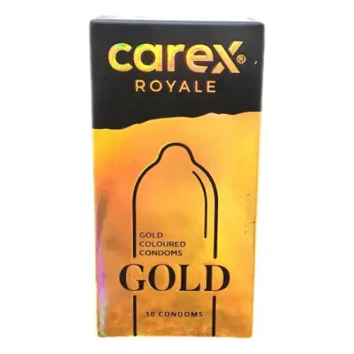 1 paquet de préservatifs CAREX ROYALE GOLD, livraison gratuite (10 pièces)