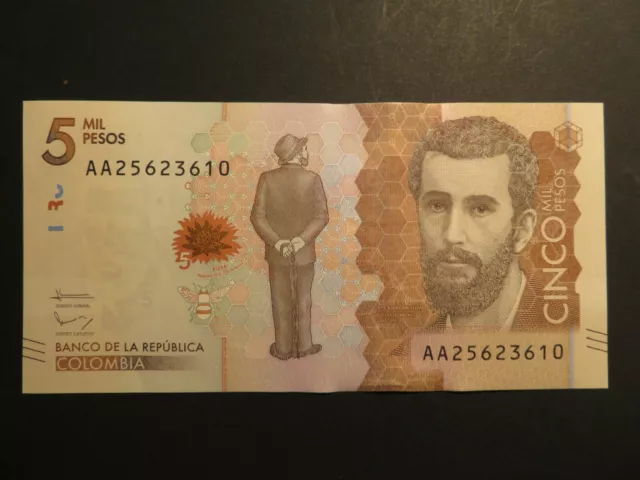 Kolumbien Banknote 5.000 Pesos 2015 kassenfrisch (UNC)