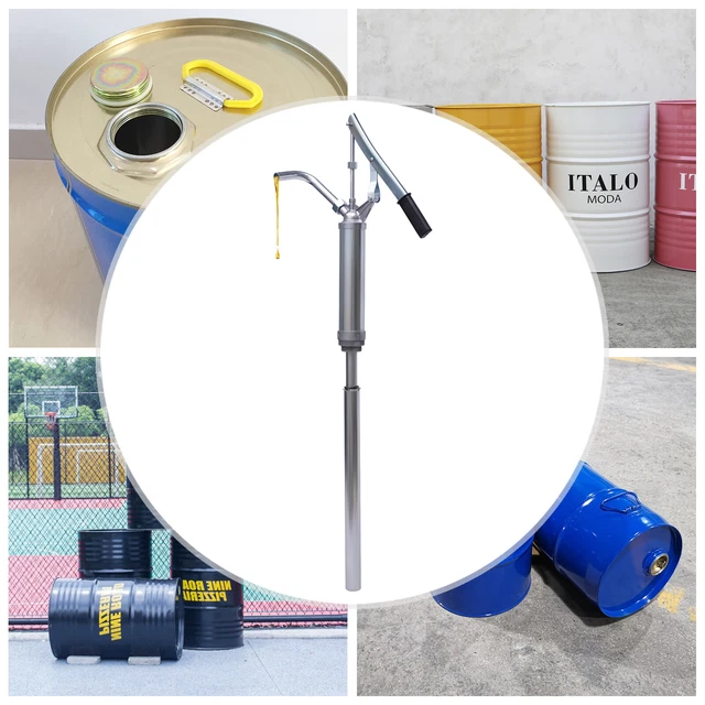 BARREL PUMP OIL Transfer Pump w/Telescopic Suction Tube for 3055gal