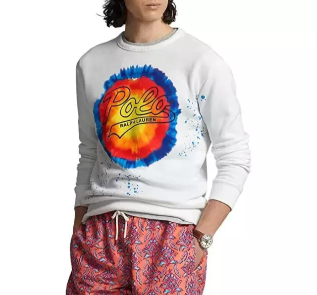 Polo Ralph Lauren Logo Tie-Dye-Print Fleece Sweatshirt Pick Size