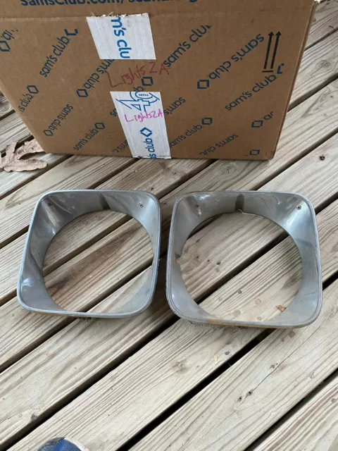 1971 1972 Chevrolet Chevy Monte Carlo Headlight bezel set pair LH RH chrome trim