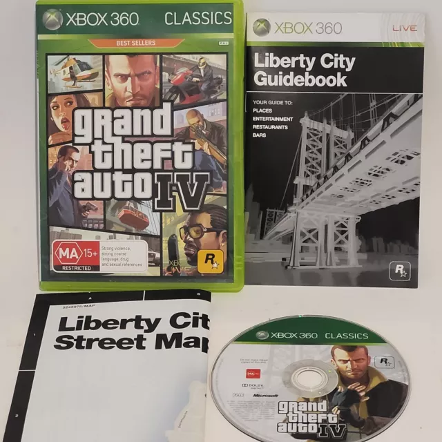 GTA Grand Theft Auto Liberty City Xbox 360 Video GAME Manual guidebook NO  GAME