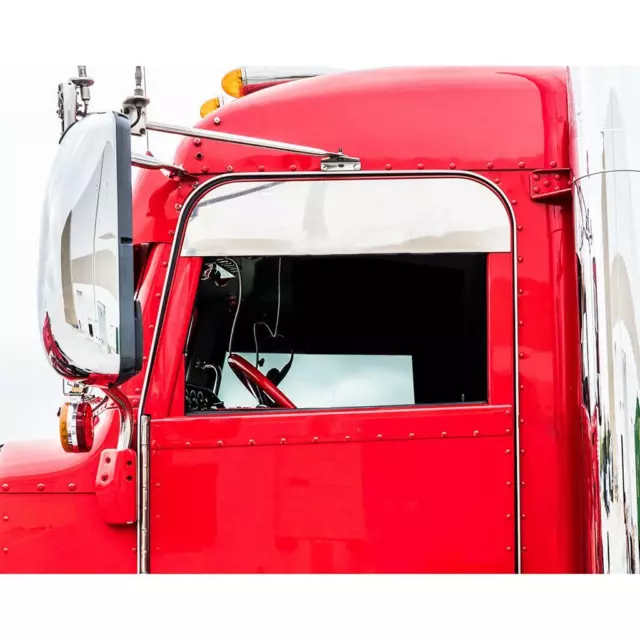 7" Chopped Window Trim for Peterbilt - 304 Stainless Steel - Left/Right Side