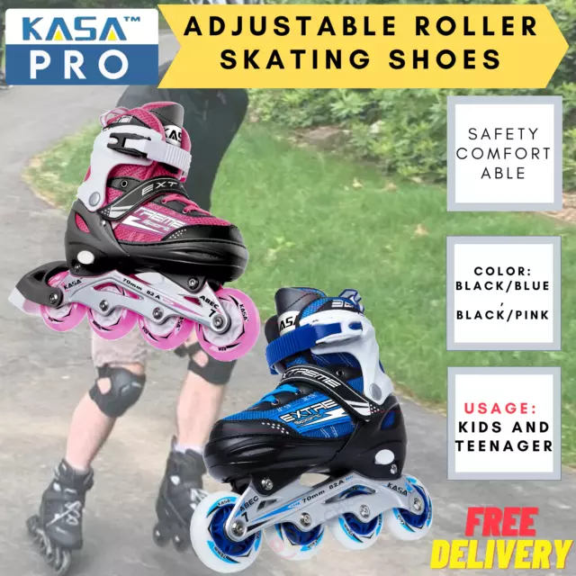 Kasa Roller Blades Kids & Teenager Adjustable Roller Skating Shoes Inline Skate