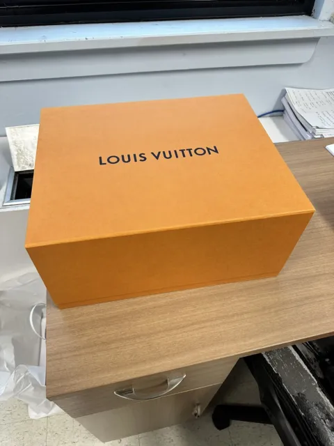 🔥NEW LOUIS VUITTON Large Magnetic Empty Neverfull Gift Box 15x14x3.5  Ribbon