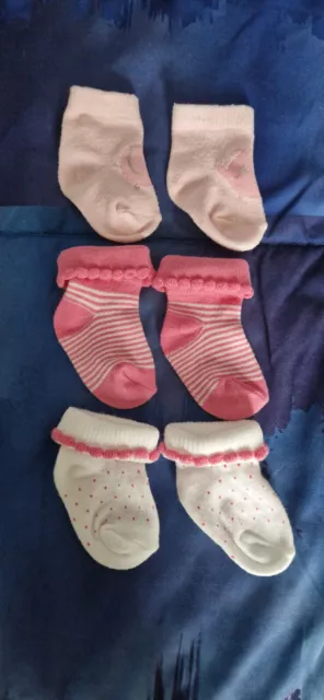 3 paia calzine neonato - Nuove