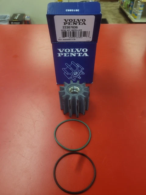 VOLVO PENTA NEW OEM Raw Sea Water Pump Impeller Repair Kit 21213664 ...