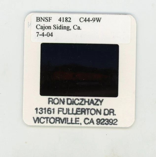 ORIGINAL TRAIN SLIDE BNSF C44-9W #4182 07/04/2004 Cajon Siding CA #14 £ ...