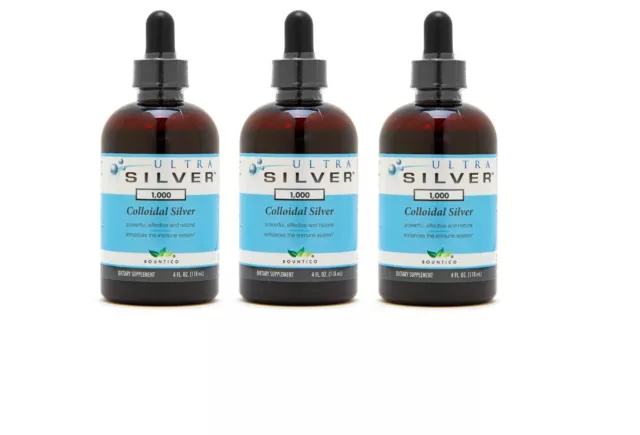 3-Pack!!! SILVER 1000 PPM 4 OZ.- IMMUNE SUPPORT (FREE SHIPPING!!!)