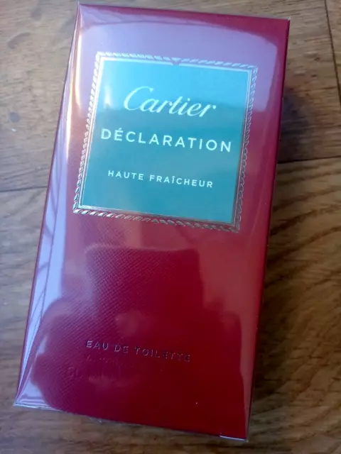 Cartier Déclaration Haute Fraicheur Eau de Toilette 50ml Parfum Homme NEUF