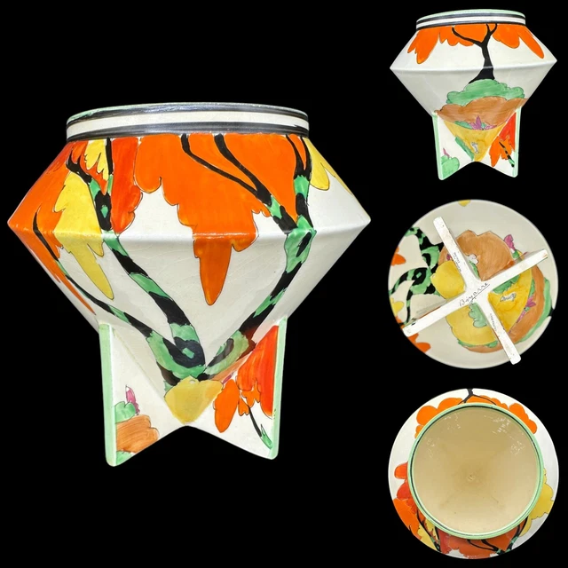 *TOP RARE* 1930'S Clarice Cliff Bizarre Honolulu Pattern Conical Rose ...