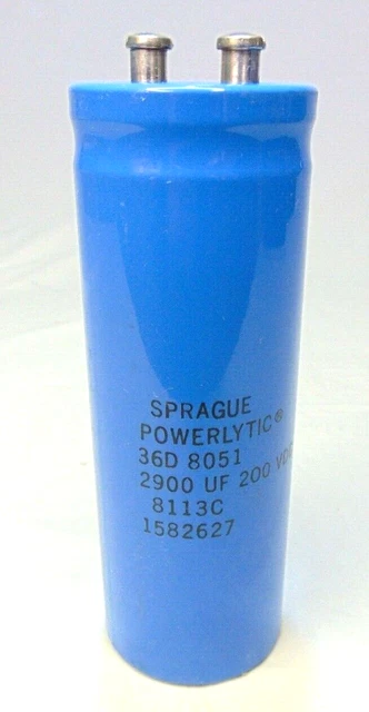 Lotto Di 4 Condensatori Sprague 4800 UF 50V EP50-482 POWERLYTIC 36DX Per Elettronica