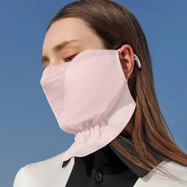 Eis seide Verstellbare Schnalle Gesichts maske Gesichts schal Anti-UV Kopftuch