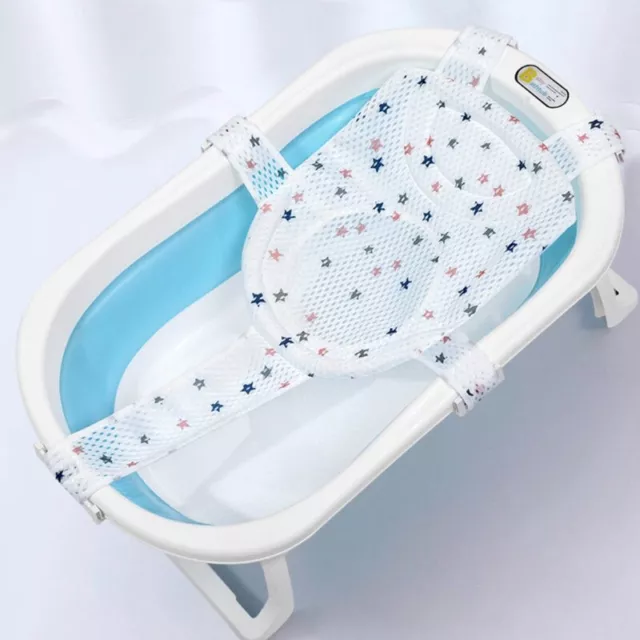 Infant Bathtub Shower Mesh Mat Adjustable Shower Pad Portable Anti Slip Bath