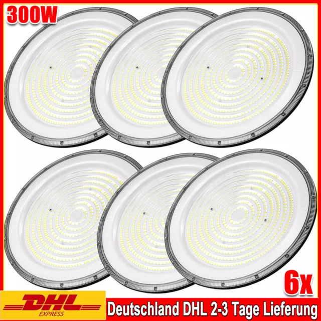 6x 300W LED Hallenbeleuchtung Industrielampe High Hallenstrahler Hallenleuchte