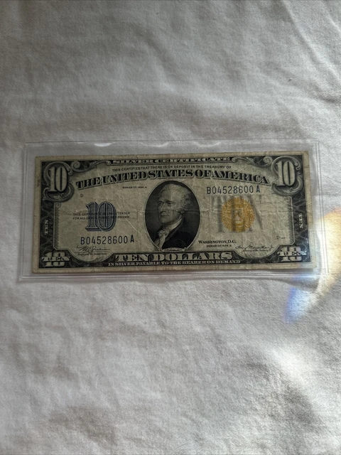 1934 A North Africa $10 Note