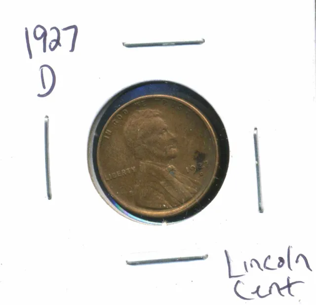 1927 D Wheat Penny Key Date Us Circulated One Lincoln Rare 1 Cent U.s Coin #6208